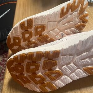 Hoka Athletic Shoes in White and Orange